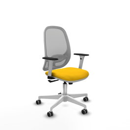 PIQUERAS Y CRESPO Silla de oficina Cilanco con mecanismo Sincro, Amarillo y Gris
