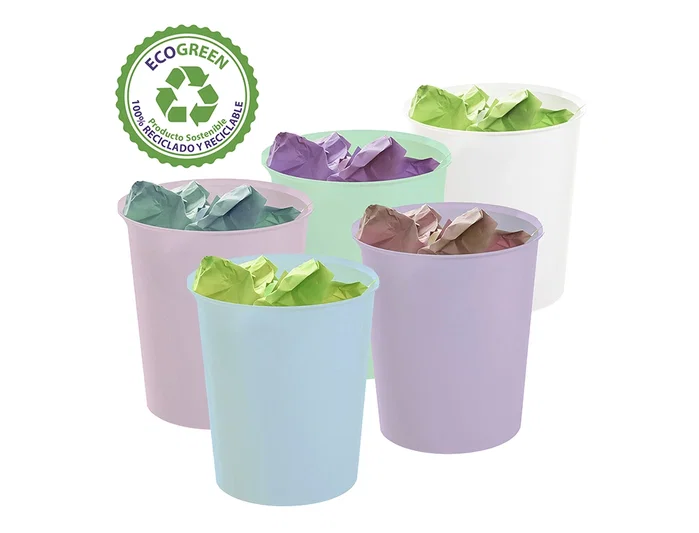 Archivo 2000 Papelera 2000 Ecogreen 18 Litros 240x310 mm Reciclado Blanco Pastel
