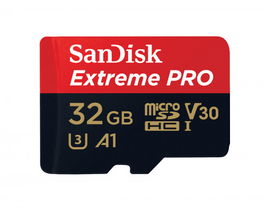 Sandisk SDSQXCG-032G-GN6MA Tarjeta MicroSDHC Extreme Pro de 32 GB Clase 10 UHS-I U3 V30 con Velocidades de Lectura de 100 MB/s y Escritura de 90 MB/s