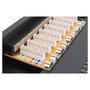 DIGITUS Panel de parcheo Cat 6 apantallado de 8 puertos RJ45 para rack de 10 pulgadas, negro