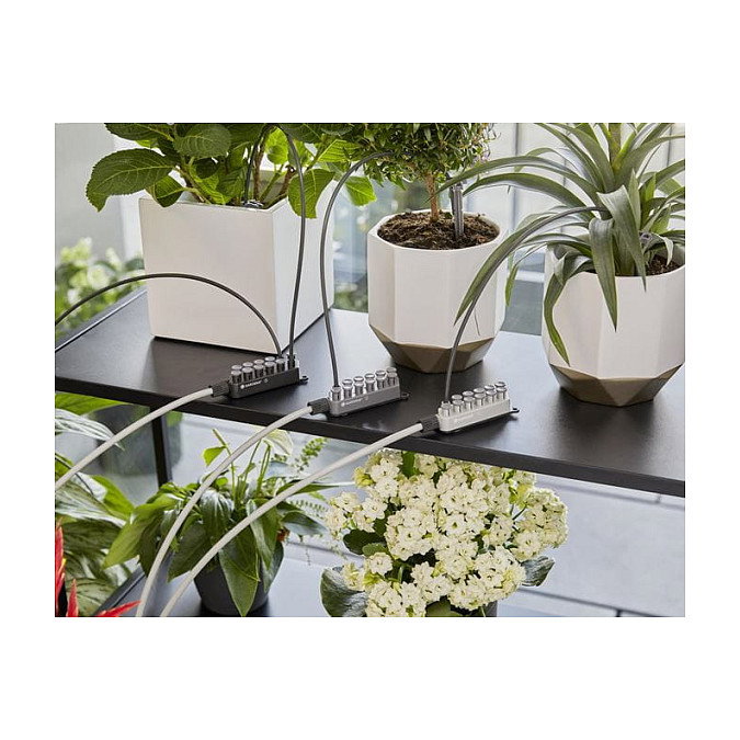 GARDENA 13366-20 Sistema de Riego por Goteo 36 Goteros, Regulador de Presión, Incluye Tope Manguera 30 m, Negro GARDENA 13366-20 Sistema de Riego por Goteo 36 Goteros, Regulador de Presión, Incluye Tope Manguera 30 m, Negro