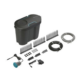 GARDENA 13366-20 Sistema de Riego por Goteo 36 Goteros, Regulador de Presión, Incluye Tope Manguera 30 m, Negro