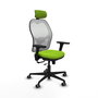 PIQUERAS Y CRESPO Silla de oficina Jorquera Sincro/Traslack Pistacho y Blanco
