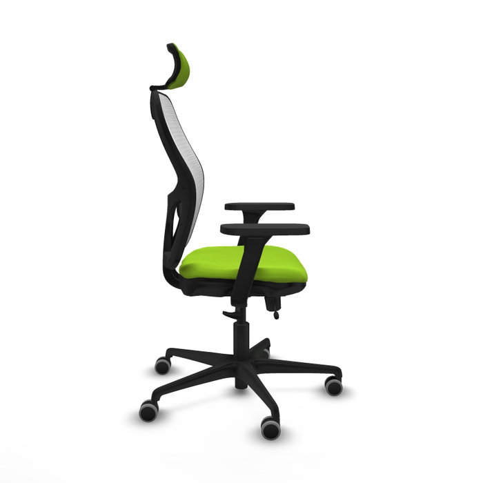 PIQUERAS Y CRESPO Silla de oficina Jorquera Sincro/Traslack Pistacho y Blanco