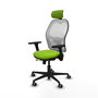 PIQUERAS Y CRESPO Silla de oficina Jorquera Sincro/Traslack Pistacho y Blanco