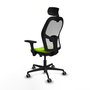 PIQUERAS Y CRESPO Silla de oficina Jorquera Sincro/Traslack Pistacho y Blanco