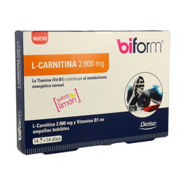 Biform L-Carnitina 2000 mg 14 viales Sabor Limón Complemento Alimenticio