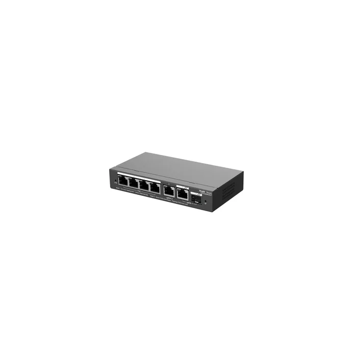 Ruijie Networks Switch gestionado RG-ES206GS-P, 6 Puertos Gigabit (4 PoE+), L2, Cloud, Negro, para CCTV/PYMES