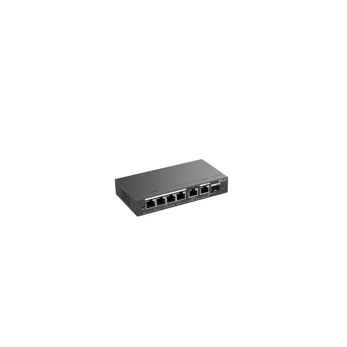 Ruijie Networks Switch gestionado RG-ES206GS-P, 6 Puertos Gigabit (4 PoE+), L2, Cloud, Negro, para CCTV/PYMES