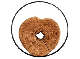 DKD Home Decor Decoración de pared raíz de teca reciclada 41x6x41 cm