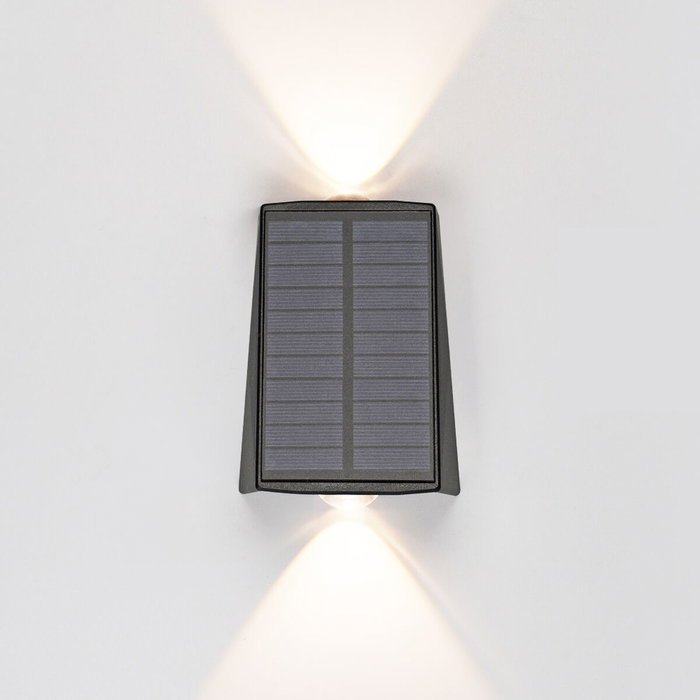 Edm Aplique solar LED 100lm 2W 3.000K con sensor crepuscular