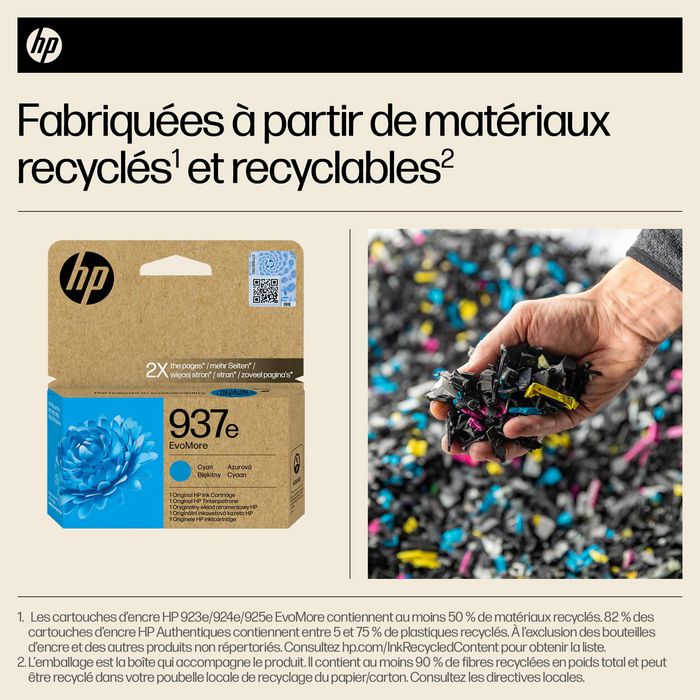HP 937e EvoMore Cartucho de Tinta Cian XL Original