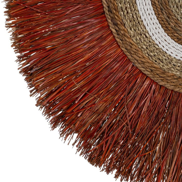 Mural Pared Fibra Natural Decoración 75 X 3 X 46 cm