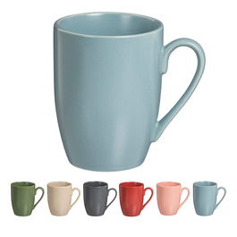 Caison Tazas de café porcelana mate colores surtidos 350 ml, Pack 6 uds