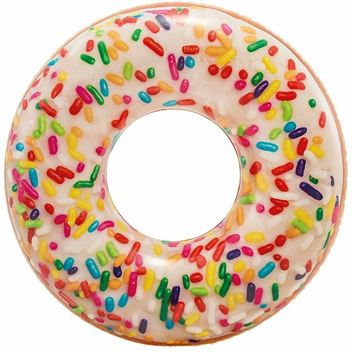 Intex Flotador rueda Donut Blanco caramelos 99x25 cm Intex Flotador rueda Donut Blanco caramelos 99x25 cm