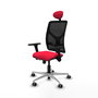 PIQUERAS Y CRESPO Silla de oficina Motilla con mecanismo Sincro/Traslack, Rojo y Negro