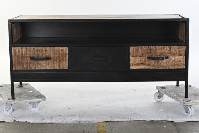 Mueble Tv Loft DKD Home Decor Negro Marron 40 x 55 x 125 cm