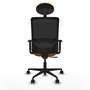 PIQUERAS Y CRESPO Silla de oficina Zulema Naranja y Negro