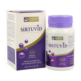 AnrochFharma Sirtuvid 60 cápsulas 550 mg Complemento Alimenticio Antioxidante