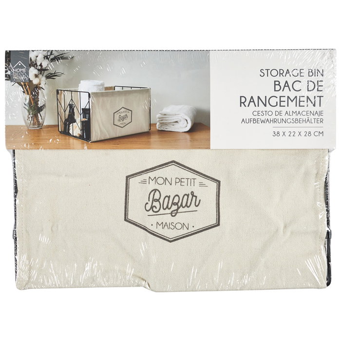 Home Deco Factory Cesta Plegable Ma Petite Buand 38x28x22 cm Almacenamiento