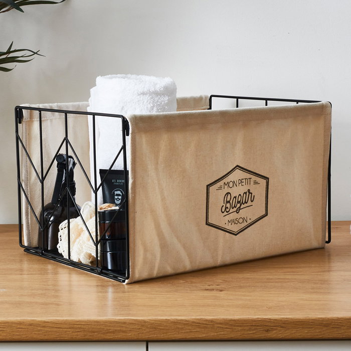 Home Deco Factory Cesta Plegable Ma Petite Buand 38x28x22 cm Almacenamiento