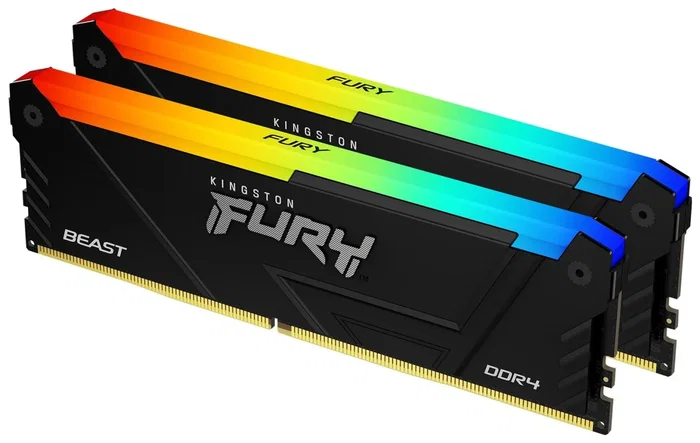 Kingston FURY Beast RGB 32 GB (2 x 16 GB) DDR4 3200 MHz CL16 DIMM Kingston FURY Beast RGB 32 GB (2 x 16 GB) DDR4 3200 MHz CL16 DIMM