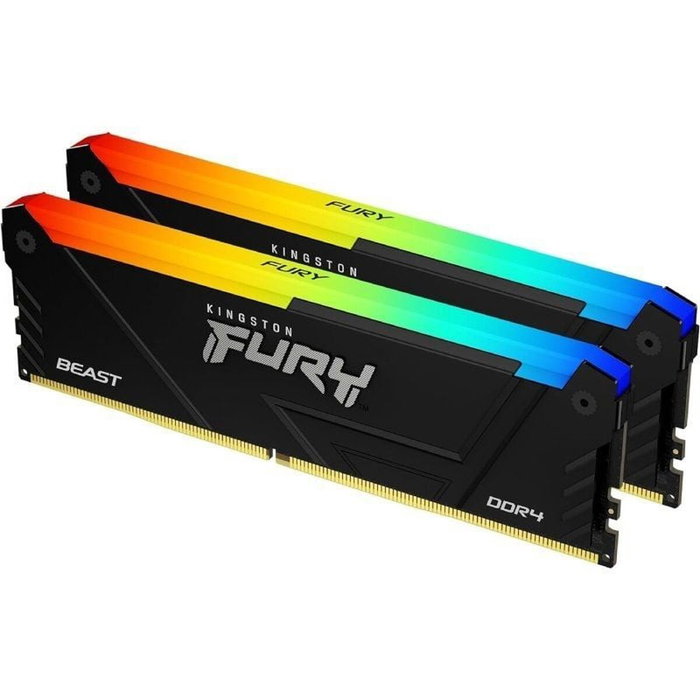 Kingston FURY Beast RGB 32 GB (2 x 16 GB) DDR4 3200 MHz CL16 DIMM Kingston FURY Beast RGB 32 GB (2 x 16 GB) DDR4 3200 MHz CL16 DIMM