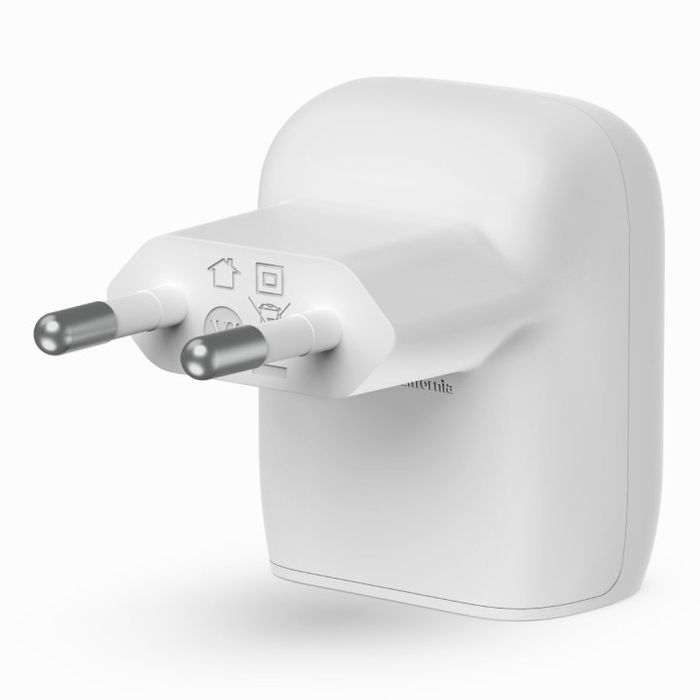 Belkin Cargador de Pared USB-C 20W WCA006 con Cable Lightning Incluido - Boost Charge Power Delivery 3.1 para iPhone
