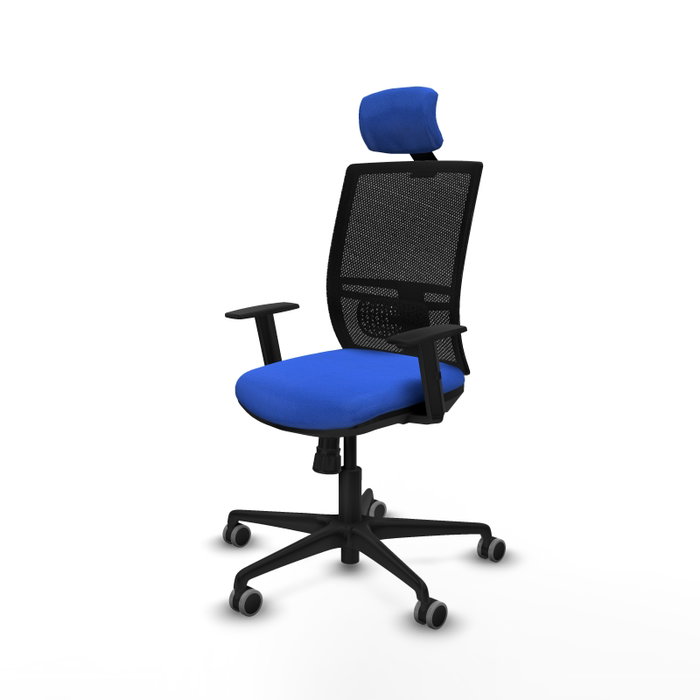 PIQUERAS Y CRESPO Silla de oficina Yunquera con mecanismo Sincro, Azul y Negro PIQUERAS Y CRESPO Silla de oficina Yunquera con mecanismo Sincro, Azul y Negro