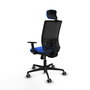 PIQUERAS Y CRESPO Silla de oficina Yunquera con mecanismo Sincro, Azul y Negro