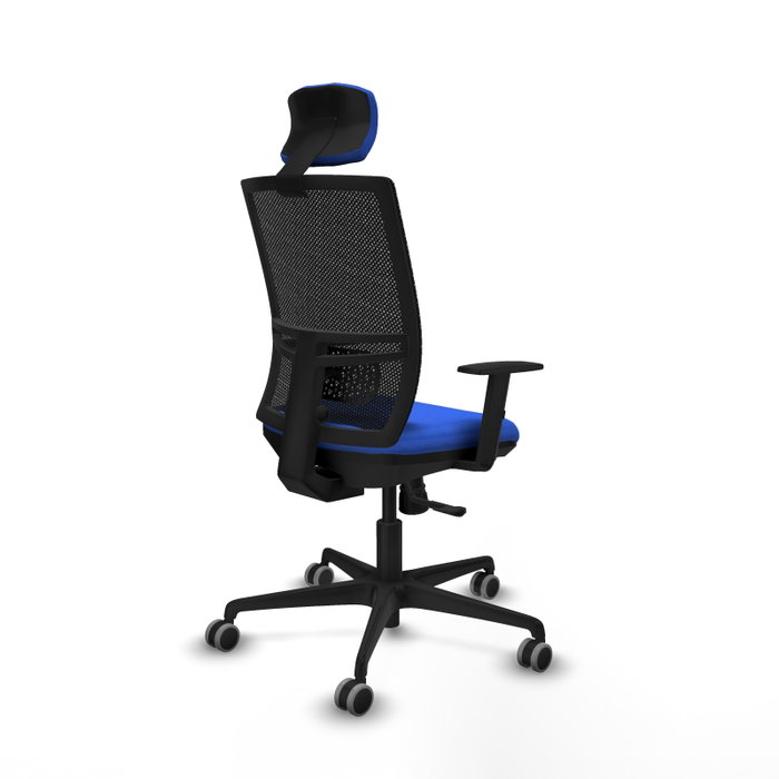 PIQUERAS Y CRESPO Silla de oficina Yunquera con mecanismo Sincro, Azul y Negro PIQUERAS Y CRESPO Silla de oficina Yunquera con mecanismo Sincro, Azul y Negro