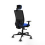 PIQUERAS Y CRESPO Silla de oficina Yunquera con mecanismo Sincro, Azul y Negro