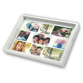 Zep Bandeja para Fotos de Madera Blanca 45x35 cm W006