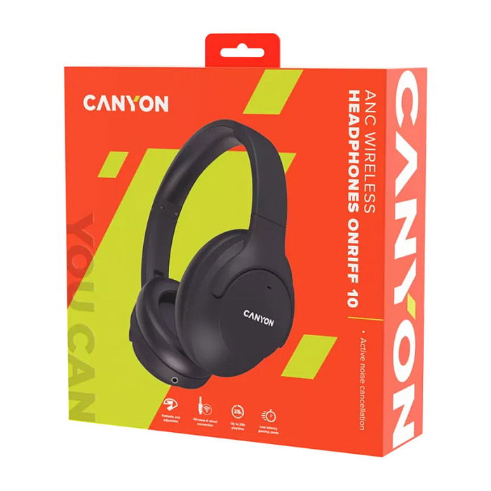 Canyon OnRiff 10 ANC Auriculares Inalámbricos Diadema con Cancelación Activa de Ruido - Negro Canyon OnRiff 10 ANC Auriculares Inalámbricos Diadema con Cancelación Activa de Ruido - Negro