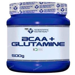 Scientiffic Nutrition BCAA + Glutamina Kyowa 500 g, Sabor Cola, Aminoácidos para Recuperación Muscular
