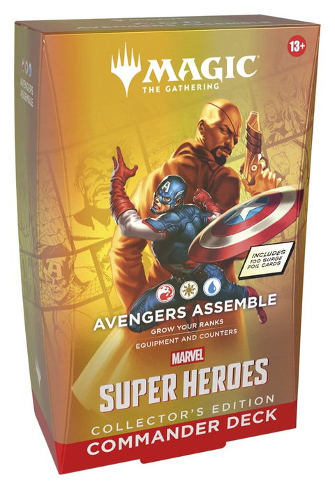 Wizards of the Coast Magic the Gathering Marvel Super Heroes Collector's Edition Commander Decks Caja (4) inglés Wizards of the Coast Magic the Gathering Marvel Super Heroes Collector's Edition Commander Decks Caja (4) inglés