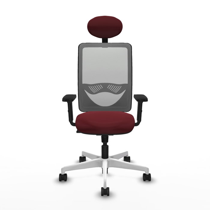 PIQUERAS Y CRESPO Silla de oficina Zulema con mecanismo Sincro, Granate y Gris PIQUERAS Y CRESPO Silla de oficina Zulema con mecanismo Sincro, Granate y Gris