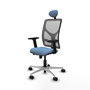 PIQUERAS Y CRESPO Silla de oficina Motilla con Mecanismo Sincro/Traslack Azul cielo y Gris