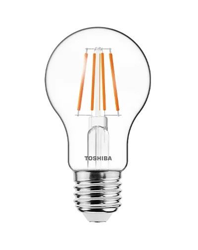 TOSHIBA Bombilla LED Filamento A60 E27 4.5W 2700K - Luz Cálida