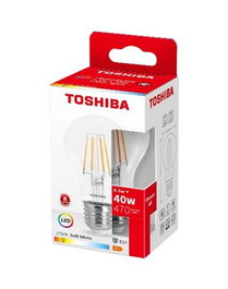 TOSHIBA Bombilla LED Filamento A60 E27 4.5W 2700K - Luz Cálida
