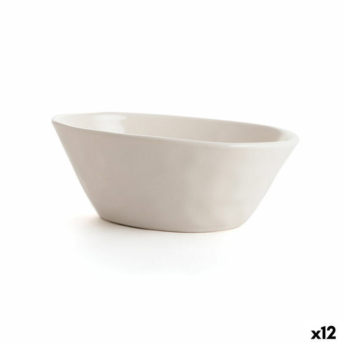 Bidasoa Bol Irregular Cerámico Cosmos Blanco 17 cm (12 Unidades) inevitable