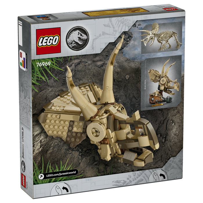 LEGO Jurassic World Fósiles de Dinosaurio: Cráneo de Triceratops 76969 LEGO Jurassic World Fósiles de Dinosaurio: Cráneo de Triceratops 76969