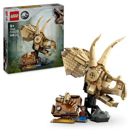 Lego Jurassic World 76969 Fósiles de dinosaurios: Cráneo de triceratops - Juego para niños de 9 años