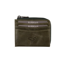 Zoozie Bags Cartera Unisex de Piel Auténtica 100% Verde 10.2x2x8 cm