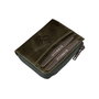Zoozie Bags Cartera Unisex de Piel Auténtica 100% Verde 10.2x2x8 cm
