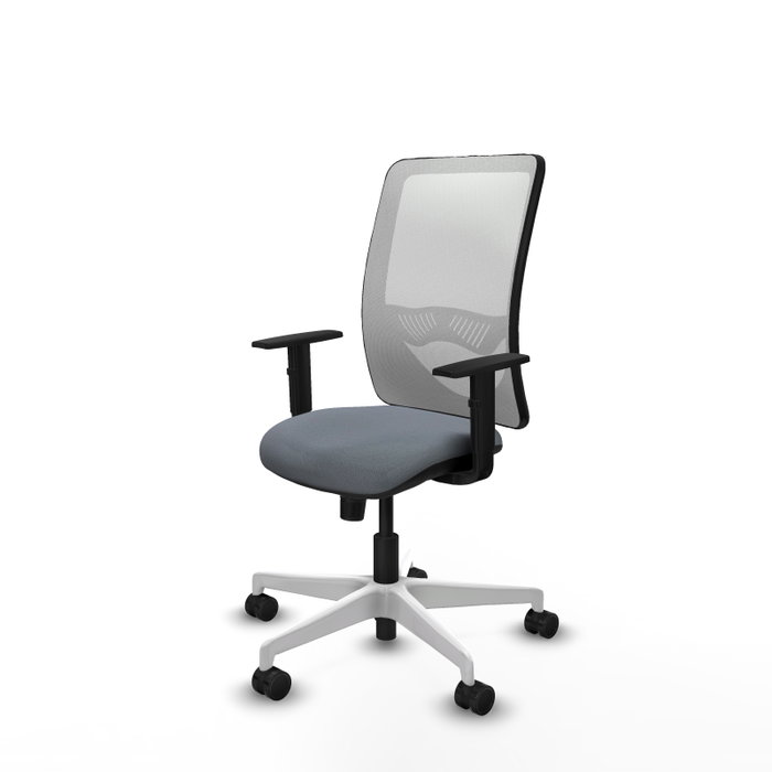 PIQUERAS Y CRESPO Silla de oficina Zulema con mecanismo Sincro, Gris y Blanco PIQUERAS Y CRESPO Silla de oficina Zulema con mecanismo Sincro, Gris y Blanco