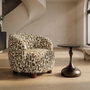 Sillón Estampado Crema-Ocre Tejido-Metal 73 X 82 X 70 cm