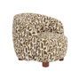 Sillón Estampado Crema-Ocre Tejido-Metal 73 X 82 X 70 cm