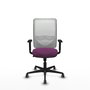 PIQUERAS Y CRESPO Silla de oficina Zulema con mecanismo Sincro, Morado y Blanco