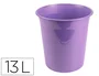 Liderpapel Papelera Plástico 13 Litros Lavanda Opaco 275x285 mm